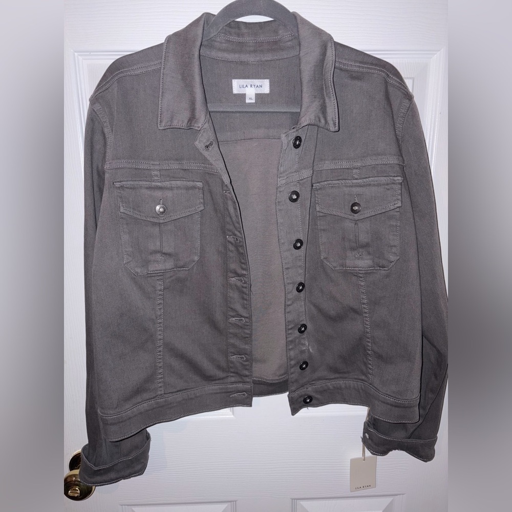 LILA RYAN Charcoal Jean Jacket
